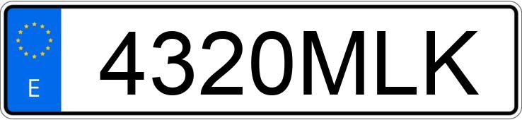 Numer rejestracyjny 4320MLK posiada AUDI A3