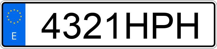 Numer rejestracyjny 4321HPH posiada PORSCHE PANAMERA