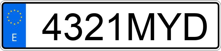 Numer rejestracyjny 4321MYD posiada AUDI A3 SPORTBACK Numer rejestracyjny 4321MYD posiada AUDI A3 SPORTBACK