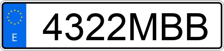Numer rejestracyjny 4322MBB posiada VOLKSWAGEN PASSAT