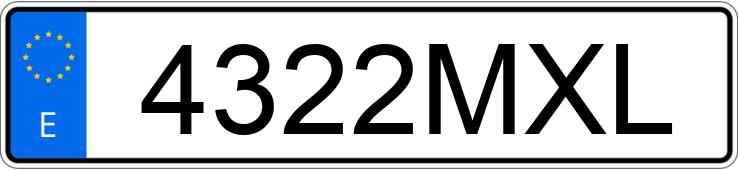 Numer rejestracyjny 4322MXL posiada MAZDA MAZDA3