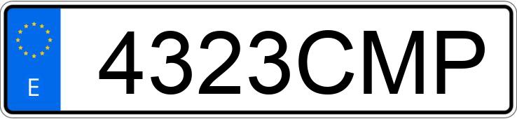 Die Registrierungsnummer 4323CMP hat OPEL ASTRA