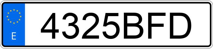 Numer rejestracyjny 4325BFD posiada BMW SERIE 5