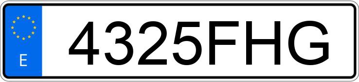 Numer rejestracyjny 4325FHG posiada YAMAHA YZF R6