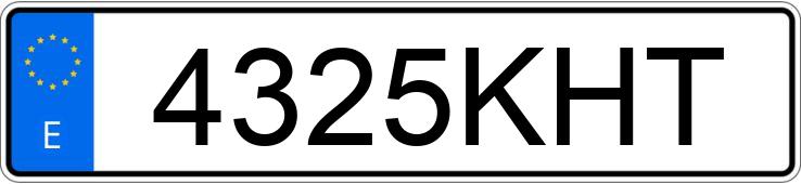 Numer rejestracyjny 4325KHT posiada AUDI A3 SPORTBACK