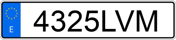 Numer rejestracyjny 4325LVM posiada AUDI A3 SPORTBACK