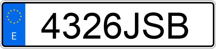 Numer rejestracyjny 4326JSB posiada SEAT LEON