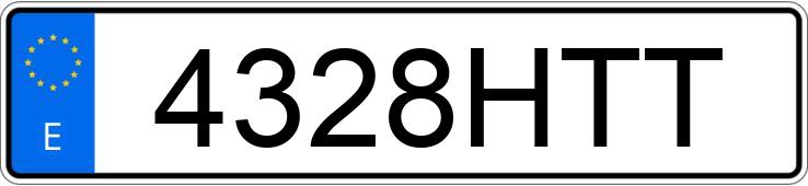 Numer rejestracyjny 4328HTT posiada CITROEN C4