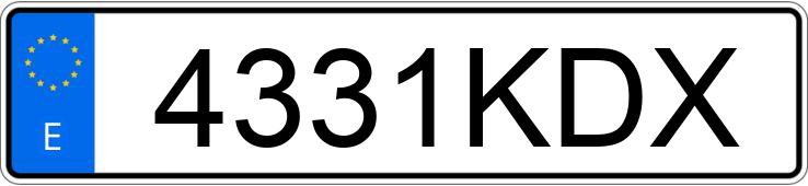 Numer rejestracyjny 4331KDX posiada AUDI A4