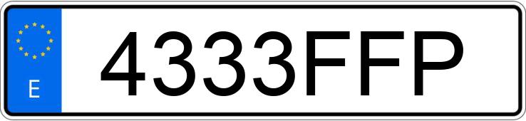 Numer rejestracyjny 4333FFP posiada FORD MONDEO