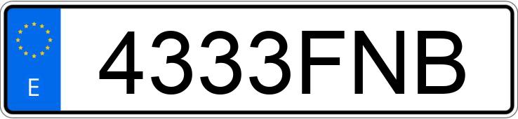 Numer rejestracyjny 4333FNB posiada TOYOTA AURIS