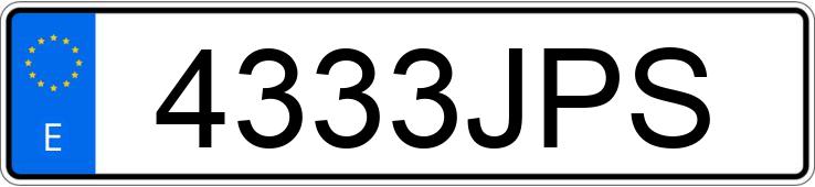 Numer rejestracyjny 4333JPS posiada RENAULT TALISMAN
