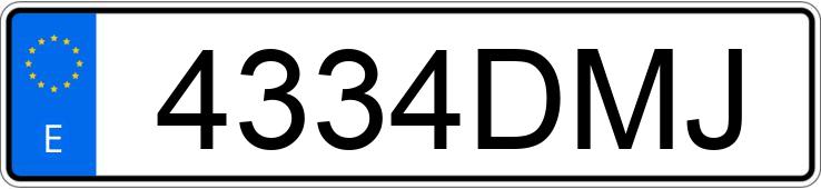 Numer rejestracyjny 4334DMJ posiada MERCEDES CLS (219)