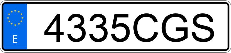 Numer rejestracyjny 4335CGS posiada SEAT IBIZA