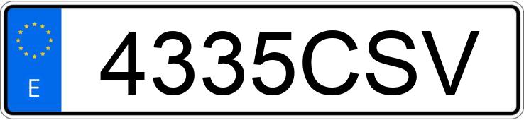 Numer rejestracyjny 4335CSV posiada MERCEDES C (203)