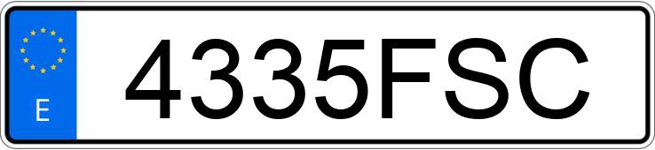 Registreringsnummeret 4335FSC har FIAT BRAVO