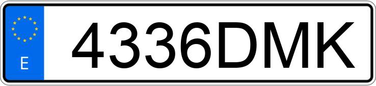 Numer rejestracyjny 4336DMK posiada FORD FIESTA