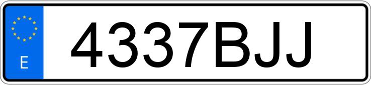 Numer rejestracyjny 4337BJJ posiada AUDI A3
