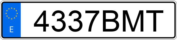 Numer rejestracyjny 4337BMT posiada PEUGEOT 206 Numer rejestracyjny 4337BMT posiada PEUGEOT 206