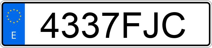 Numer rejestracyjny 4337FJC posiada RENAULT 19