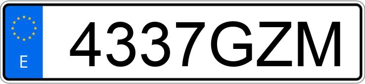 Numer rejestracyjny 4337GZM posiada VOLKSWAGEN GOLF