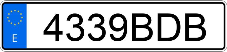 Numer rejestracyjny 4339BDB posiada YAMAHA DT 125