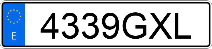 Numer rejestracyjny 4339GXL posiada CITROEN C4