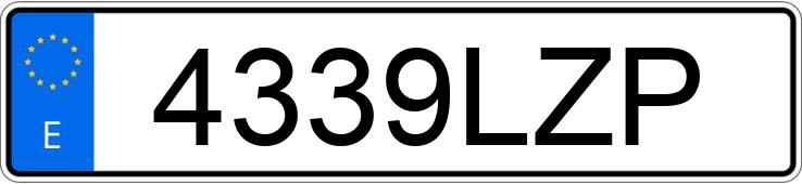 Numer rejestracyjny 4339LZP posiada MITSUBISHI SPACE STAR