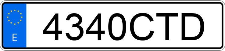 Numer rejestracyjny 4340CTD posiada PORSCHE 911