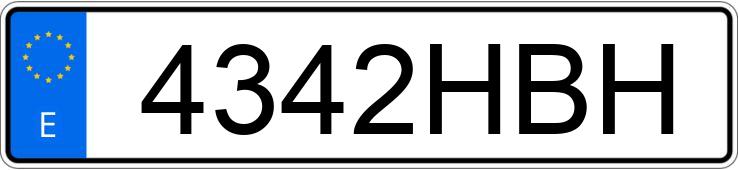 Numer rejestracyjny 4342HBH posiada OPEL ASTRA