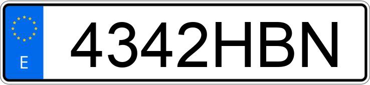 Numer rejestracyjny 4342HBN posiada BMW SERIE 1