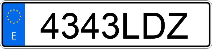 Numer rejestracyjny 4343LDZ posiada RENAULT CLIO