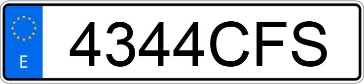 Numer rejestracyjny 4344CFS posiada SEAT ALHAMBRA