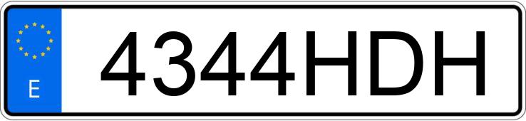 Numer rejestracyjny 4344HDH posiada MERCEDES C (204)