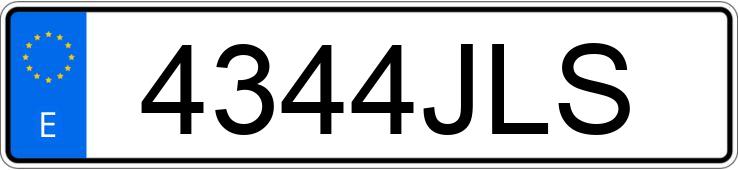 Numer rejestracyjny 4344JLS posiada VOLKSWAGEN GOLF