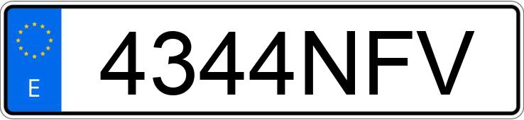 Numer rejestracyjny 4344NFV posiada BMW SERIE 4