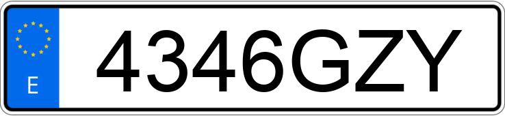 Numer rejestracyjny 4346GZY posiada FORD MONDEO Numer rejestracyjny 4346GZY posiada FORD MONDEO