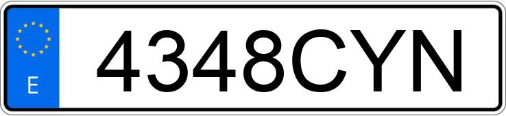 Numer rejestracyjny 4348CYN posiada SEAT TOLEDO