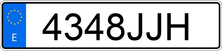 Numer rejestracyjny 4348JJH posiada SEAT IBIZA