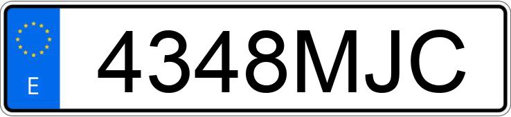 Numer rejestracyjny 4348MJC posiada HYUNDAI KONA