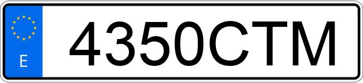 Numer rejestracyjny 4350CTM posiada SEAT LEON