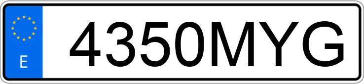 Numer rejestracyjny 4350MYG posiada CUPRA TERRAMAR