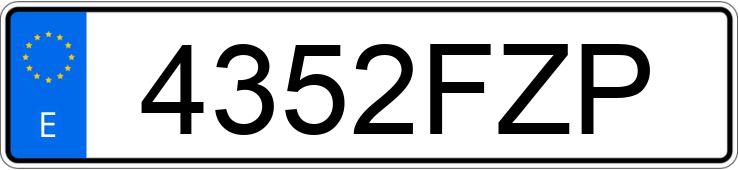 Numer rejestracyjny 4352FZP posiada VOLKSWAGEN PASSAT