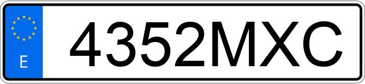 Numer rejestracyjny 4352MXC posiada TESLA MODEL 3