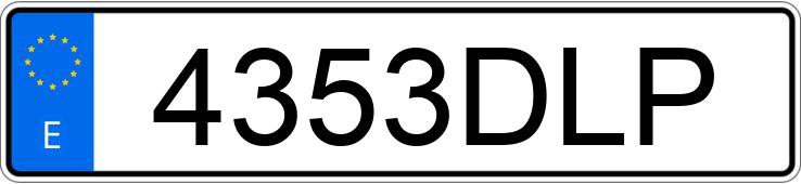 Numer rejestracyjny 4353DLP posiada VOLVO V70