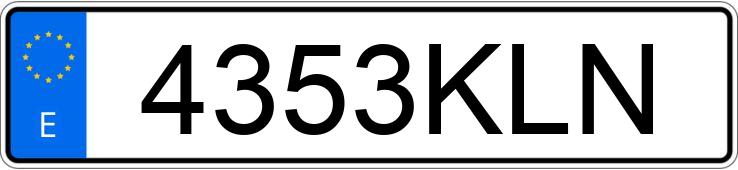 Numer rejestracyjny 4353KLN posiada FORD TRANSIT CONNECT