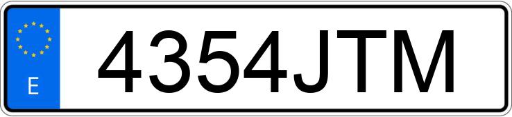 Numer rejestracyjny 4354JTM posiada MERCEDES A (176)