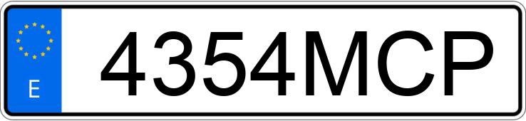 Numer rejestracyjny 4354MCP posiada AUDI A3 SPORTBACK