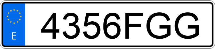 Numer rejestracyjny 4356FGG posiada PORSCHE 911