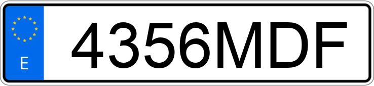 Numer rejestracyjny 4356MDF posiada PEUGEOT RIFTER